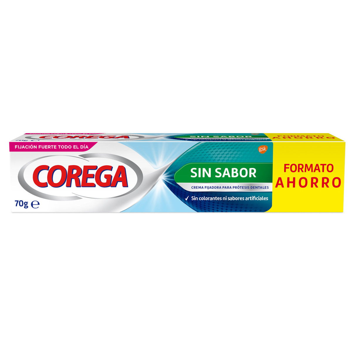 Imagen de Corega Sin Sabor crema fijadora para prótesis dentales 70g